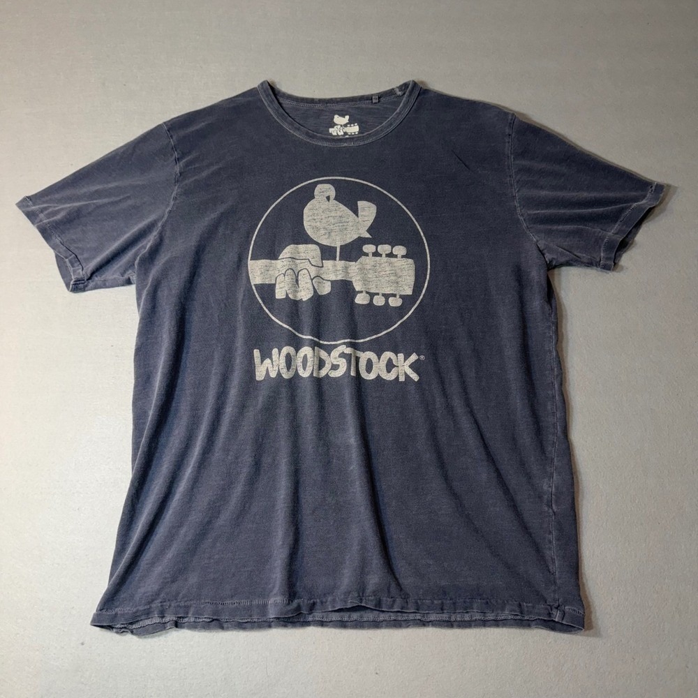 Lucky Brand Woodstock Graphic Tee Mens Large Vintage Style Band‎ Tee